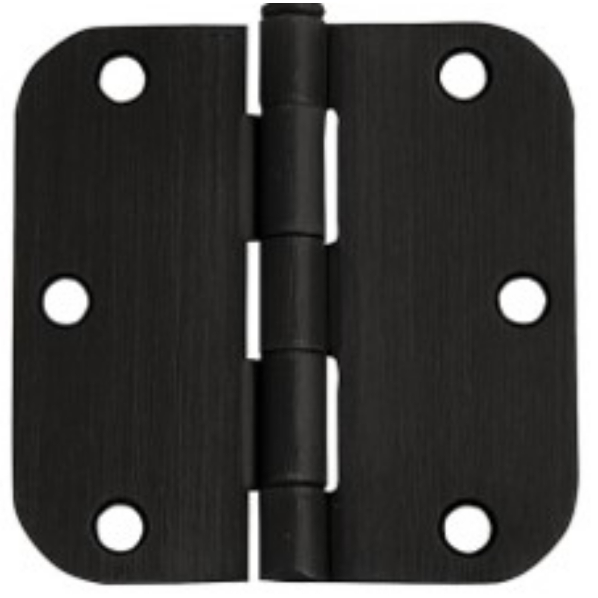Global Door Controls Full Mortise Spring Door Hinge Set — 4in. x 4in., Matte Black, 5/8in. Radius, Removable Pin, 10 Pcs, Model# CPS4040-5/8-US19-M